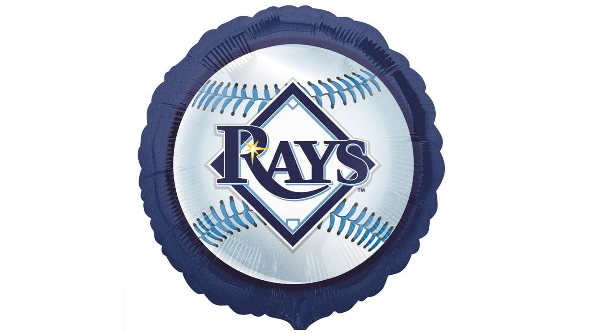 Baseball With Tampa Bay Rays Logo