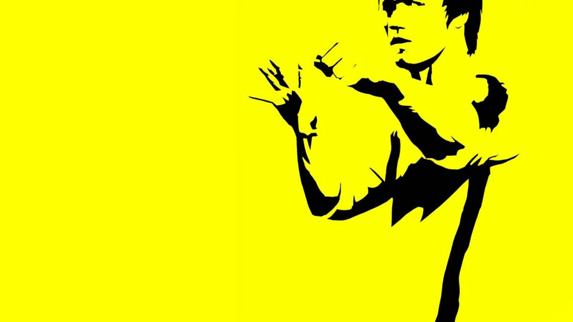 Basic Yellow Art Bruce Lee Background