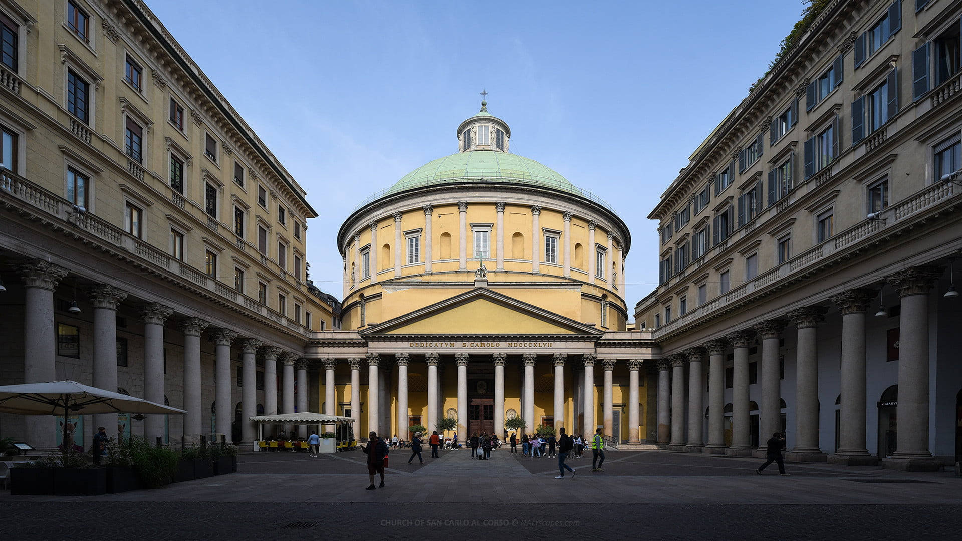 Basilica Of San Carlo Al Corso In Milan Background