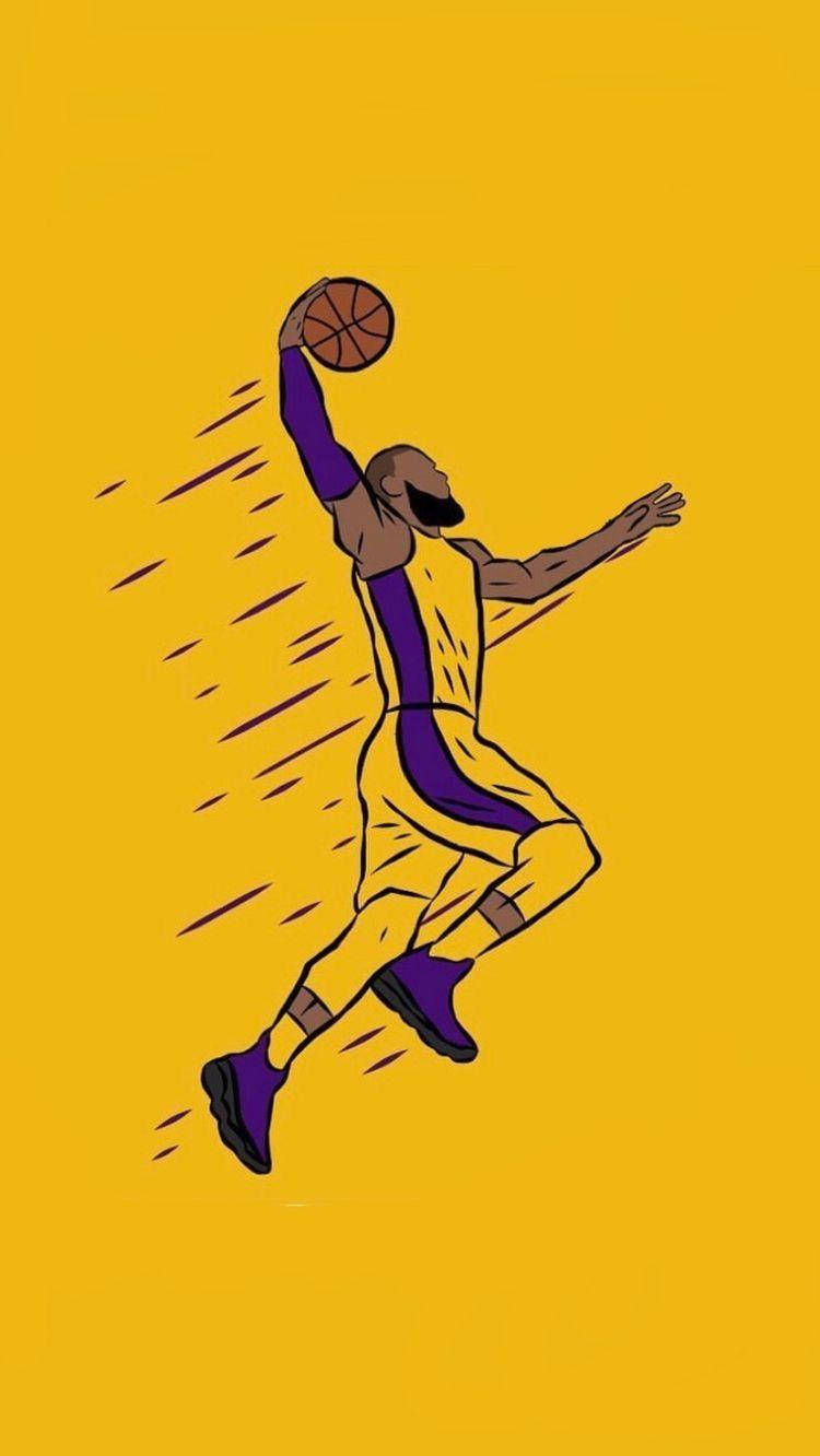 Basketbal Iphone Lebron Vector Art Background