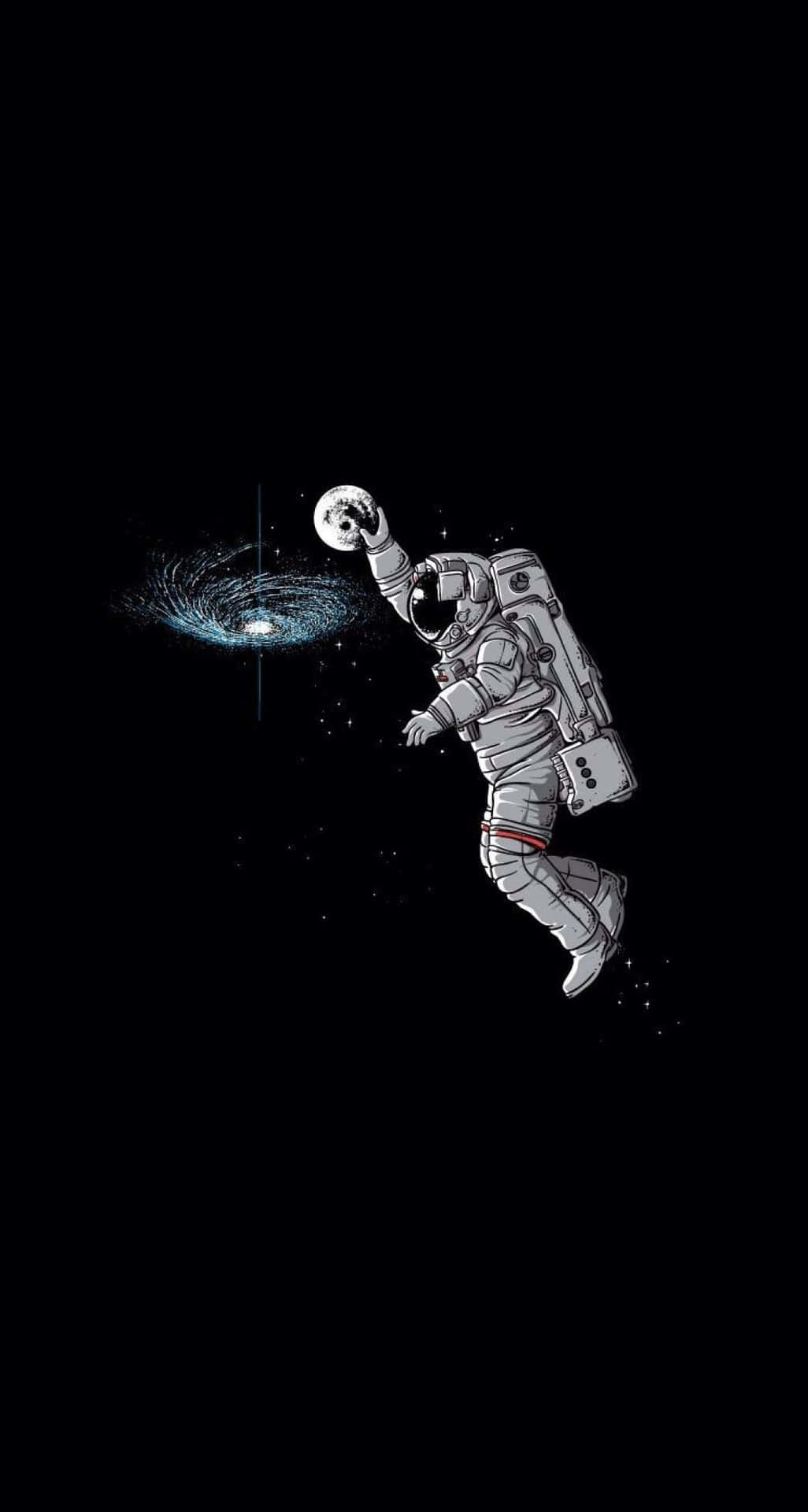 Basketball Aesthetic Astronaut Dunking Moon