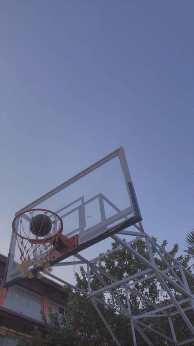 Basketball Aesthetic Ring Sky Background