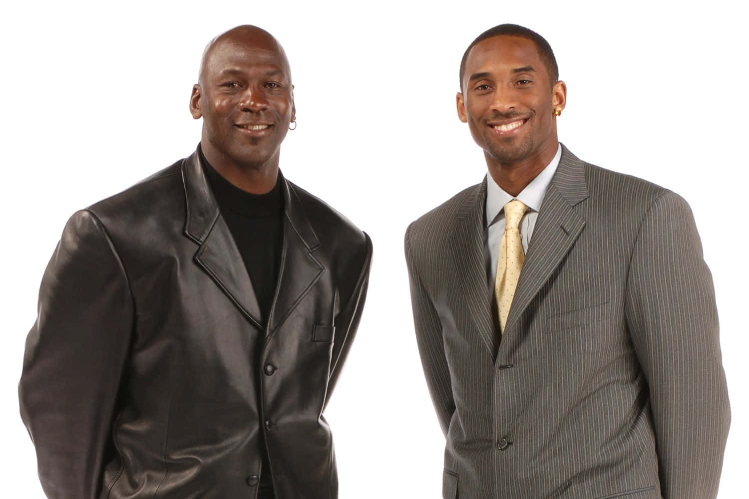 Basketball Athletes Kobe Bryant And Michael Jordan Minimalist Illustration Background