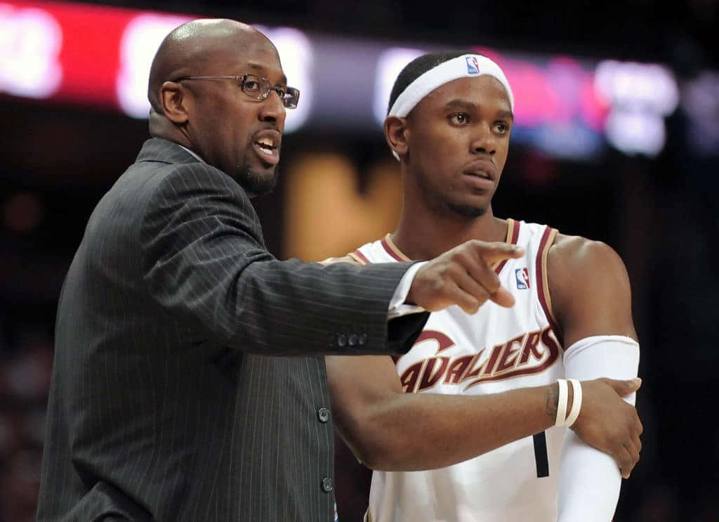 Basketball Coachand Player Discussion Background