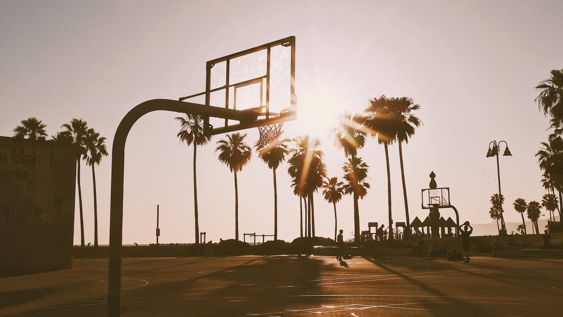 Basketball Court Venice Beach Sunrise