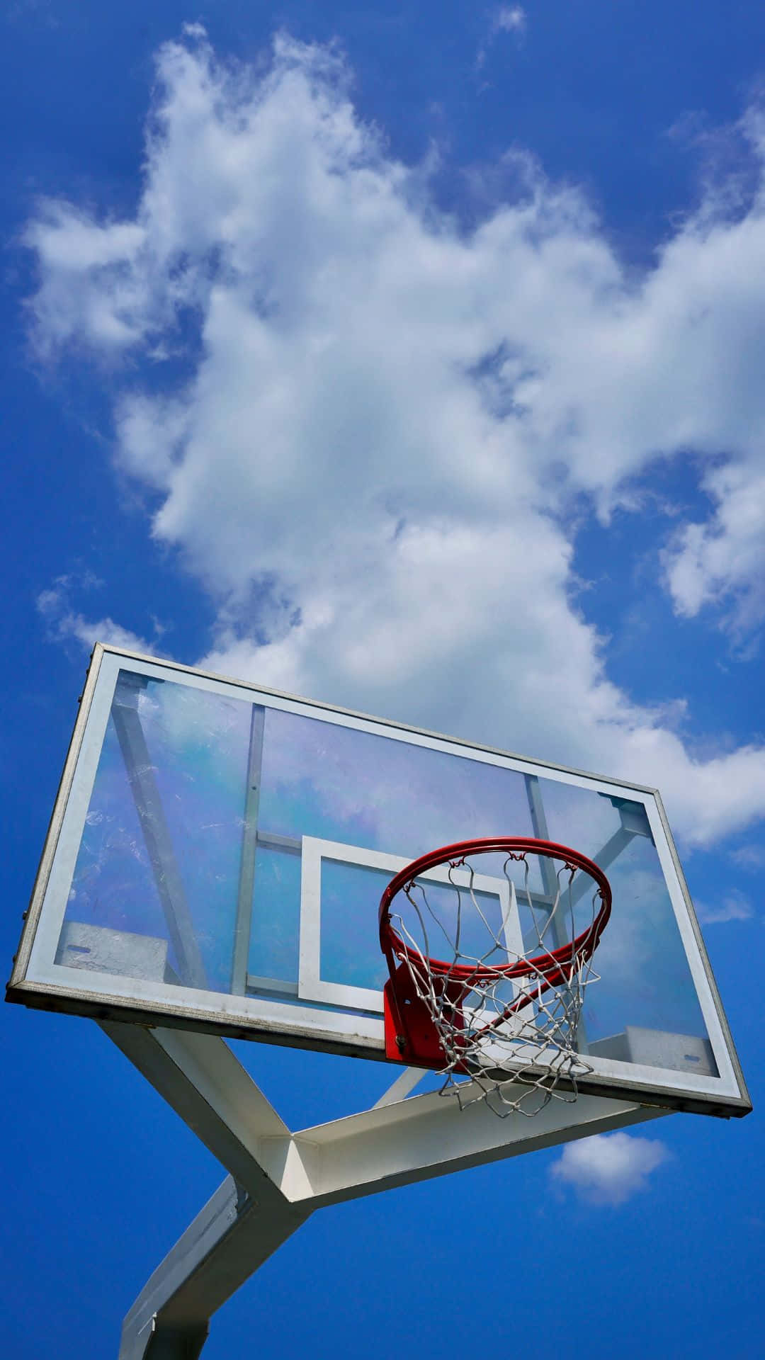 Basketball Hoop Against Blue Sky