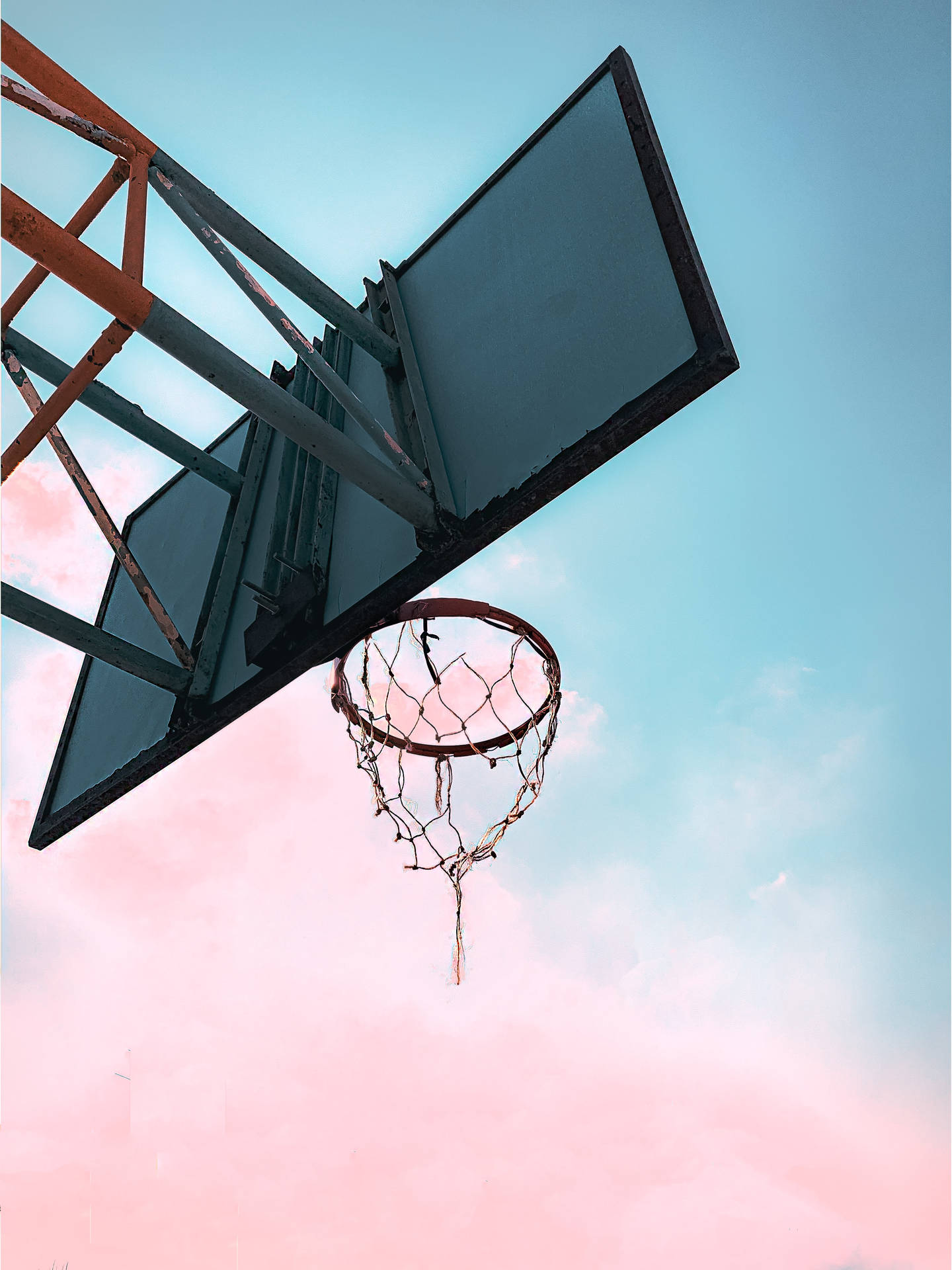 Basketball Hoop Back View Background