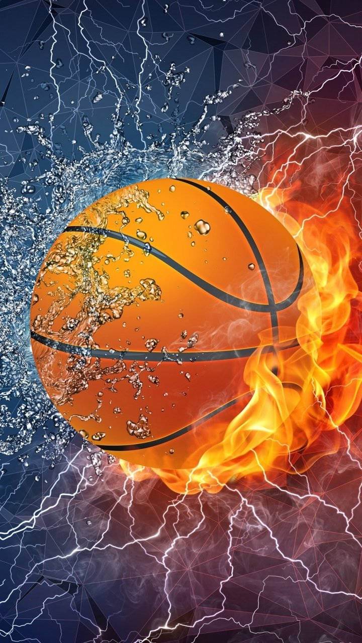 Basketball Iphone Burning Ball Background