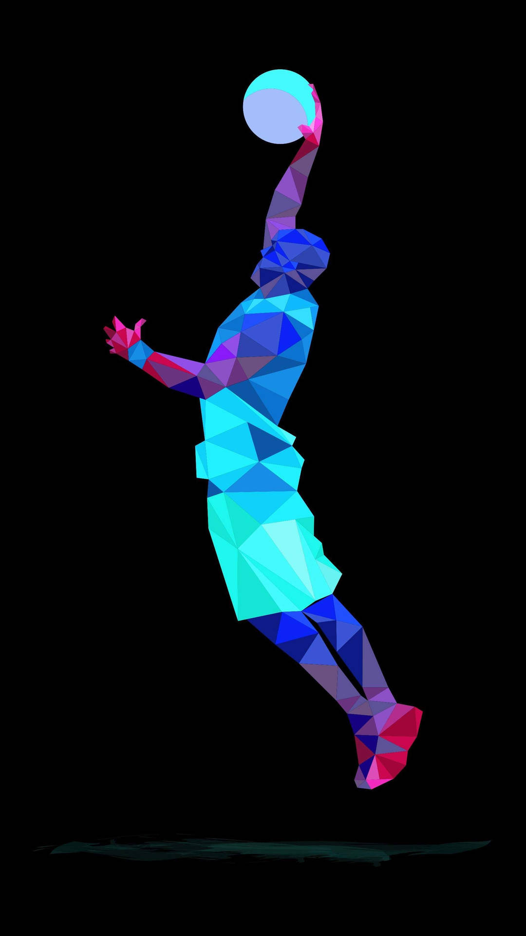 Basketball Iphone Player In Neon Lights Background