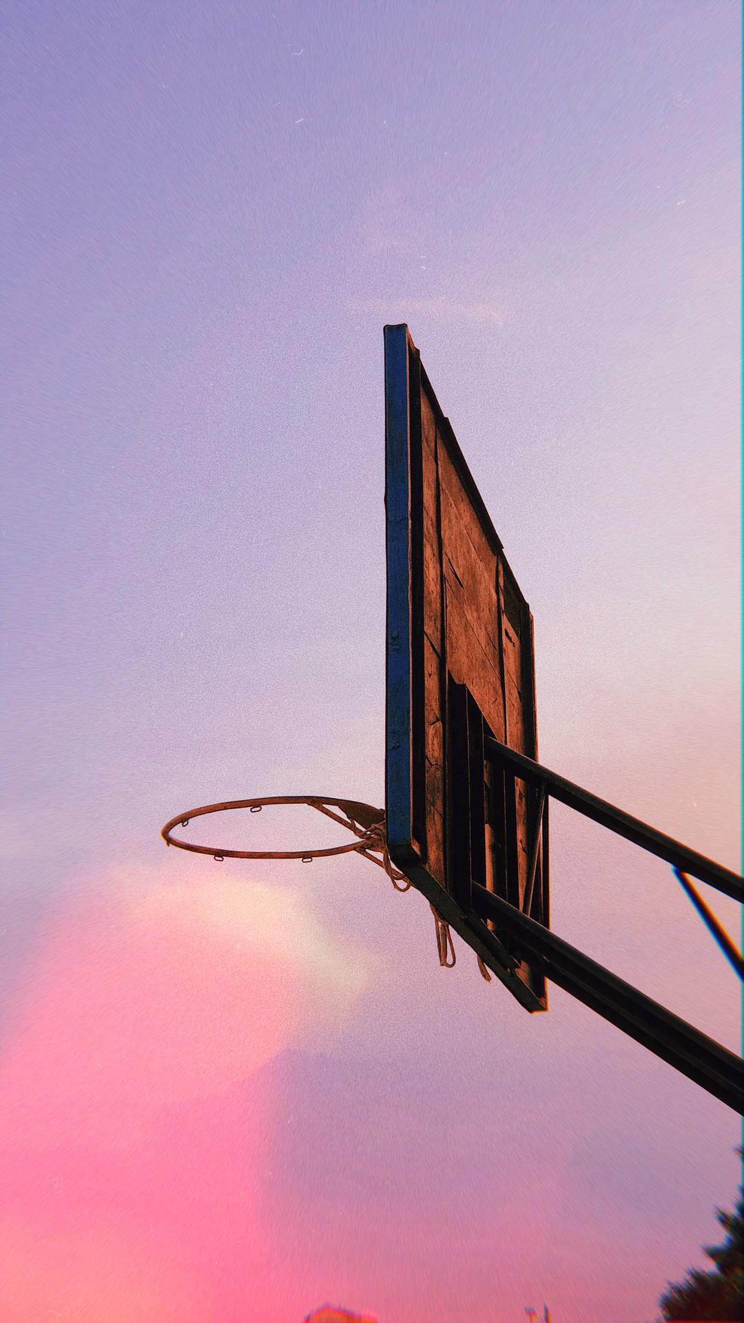 Basketball Iphone Ring And Colourful Sky Background