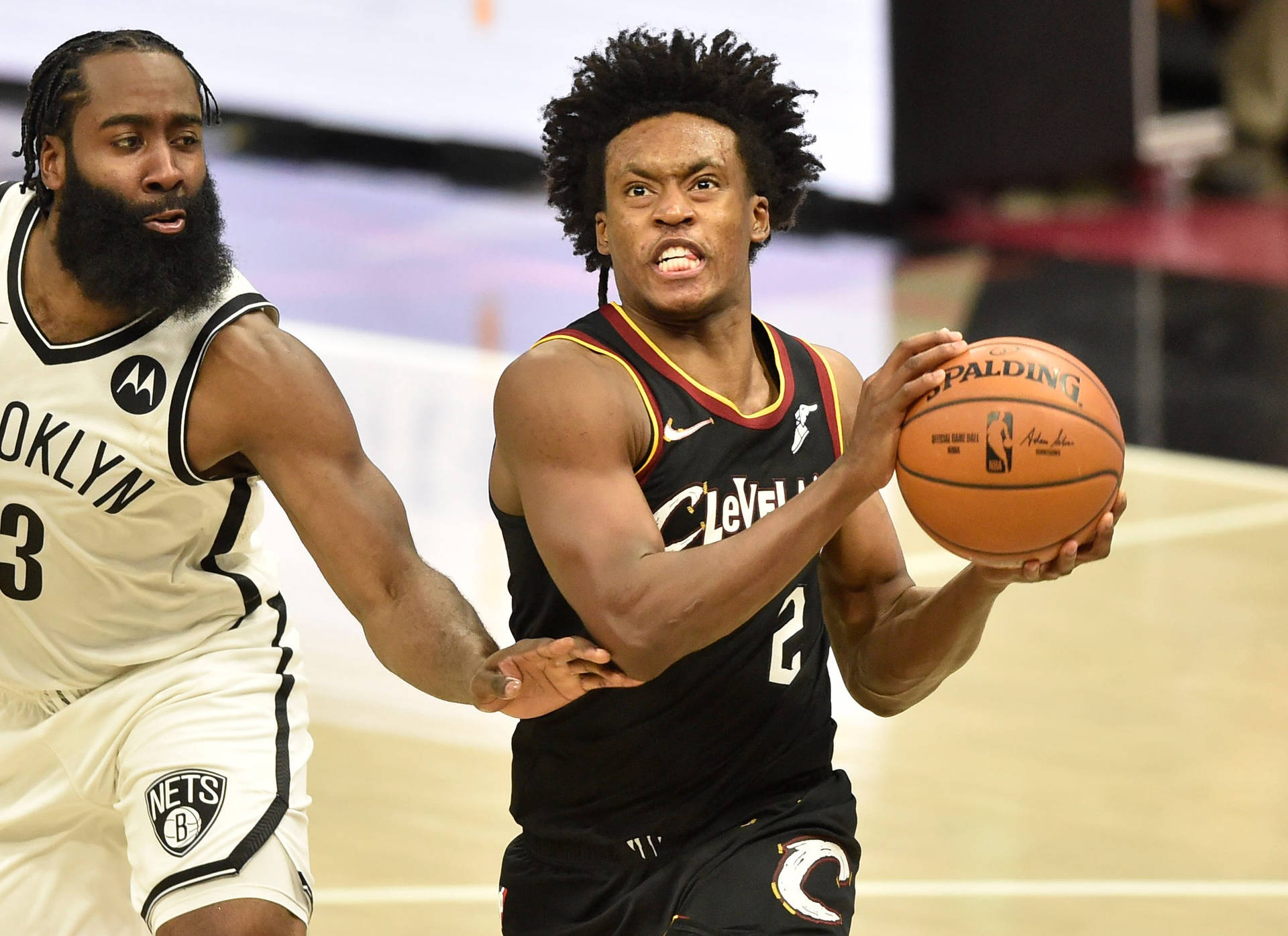 Basketball League Collin Sexton And Kyrie Irving Background