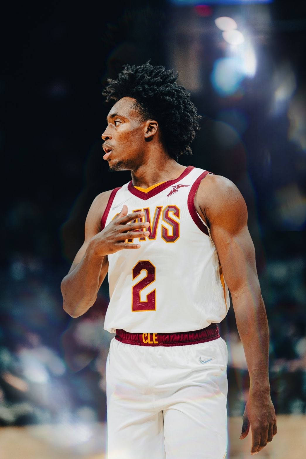 Basketball League Collin Sexton Facing Other Side Background