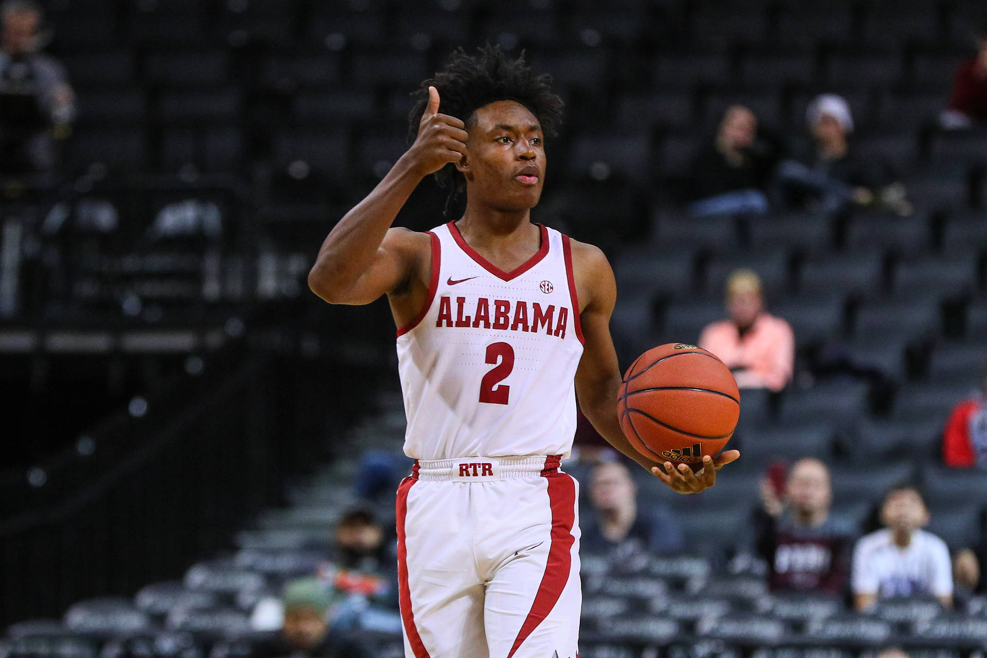 Basketball League Collin Sexton Thumbs Up Background