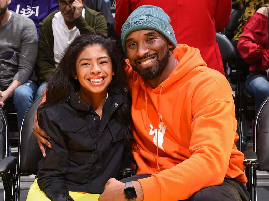 Basketball Legend Kobe Bryant And His Daughter Gigi Background