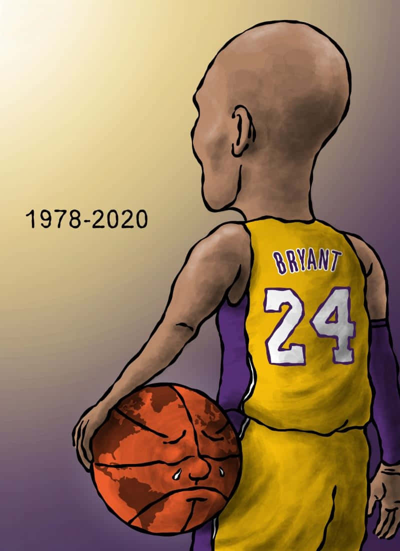 Basketball Legend Kobe Bryant Is Immortalized In Cartoon Form Background