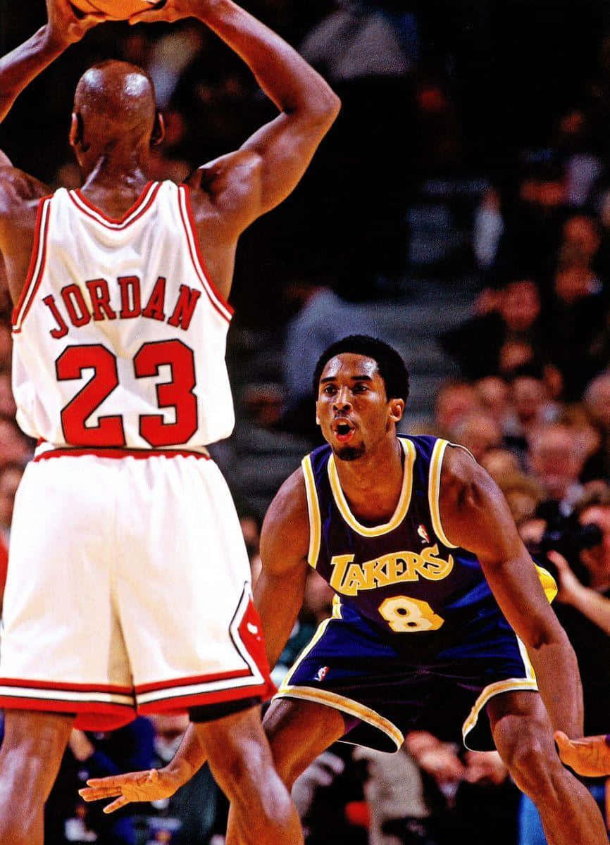 Basketball Legends, Michael Jordan And Kobe Bryant Background