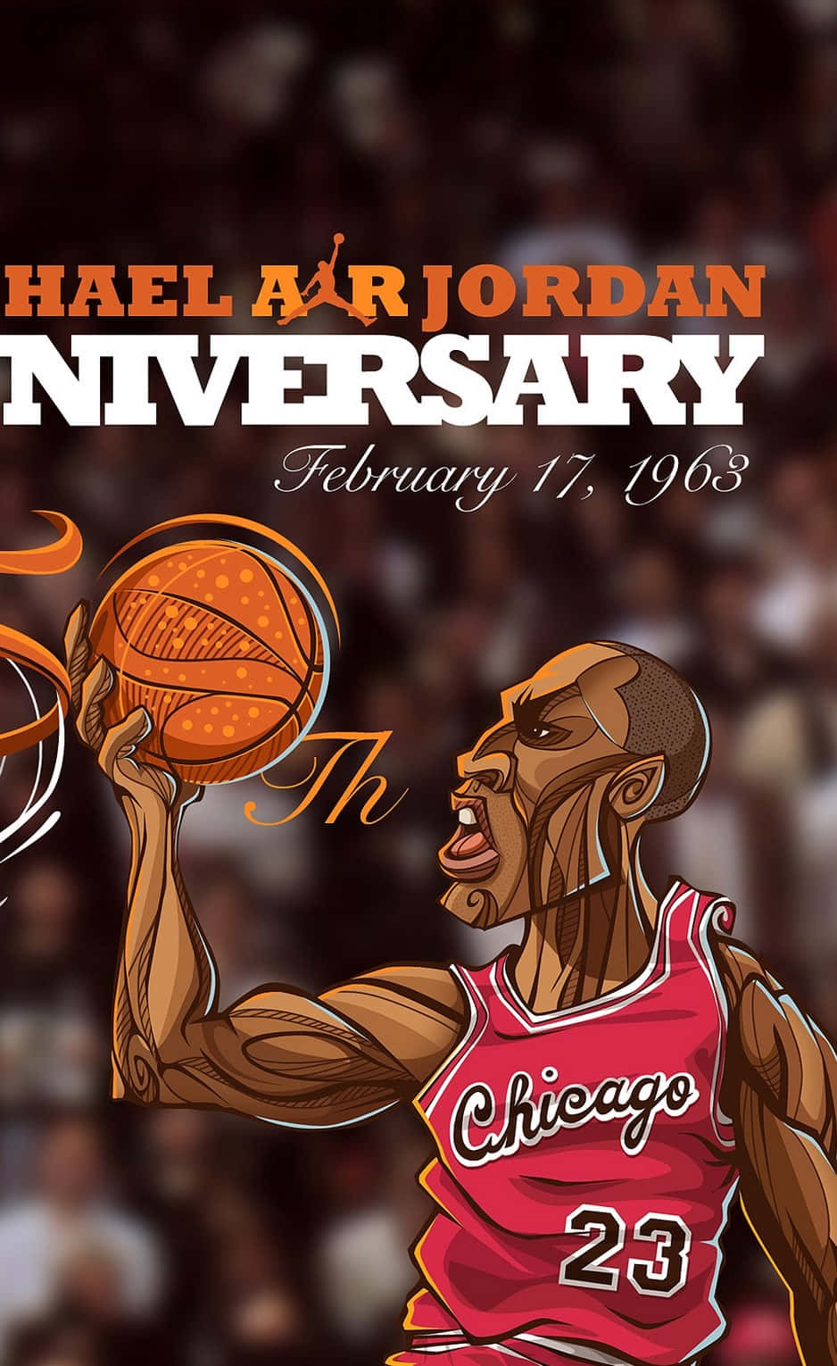 Basketball Michael Jordan 25th Anniversary Background