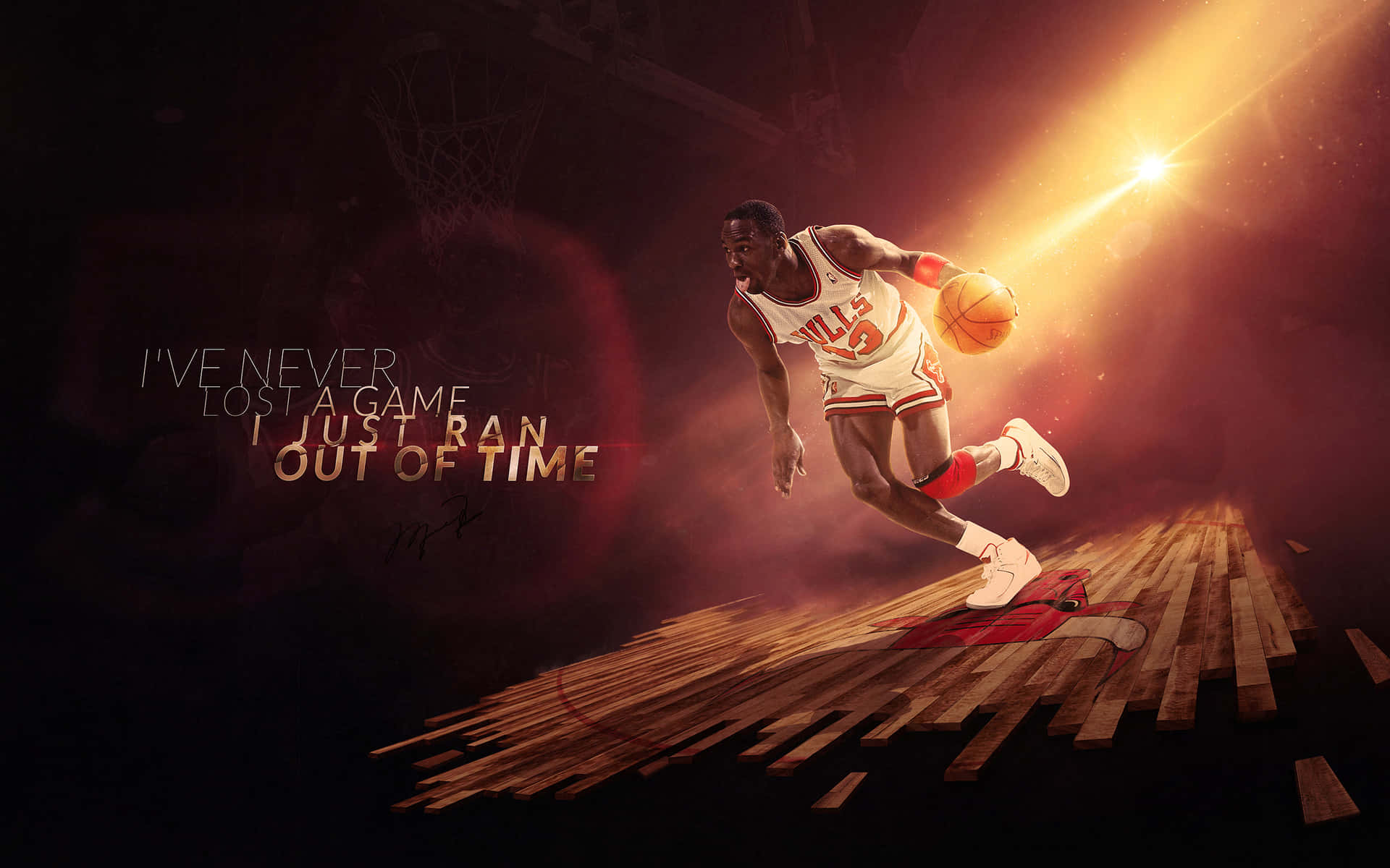 Basketball Michael Jordan Famous Line Background