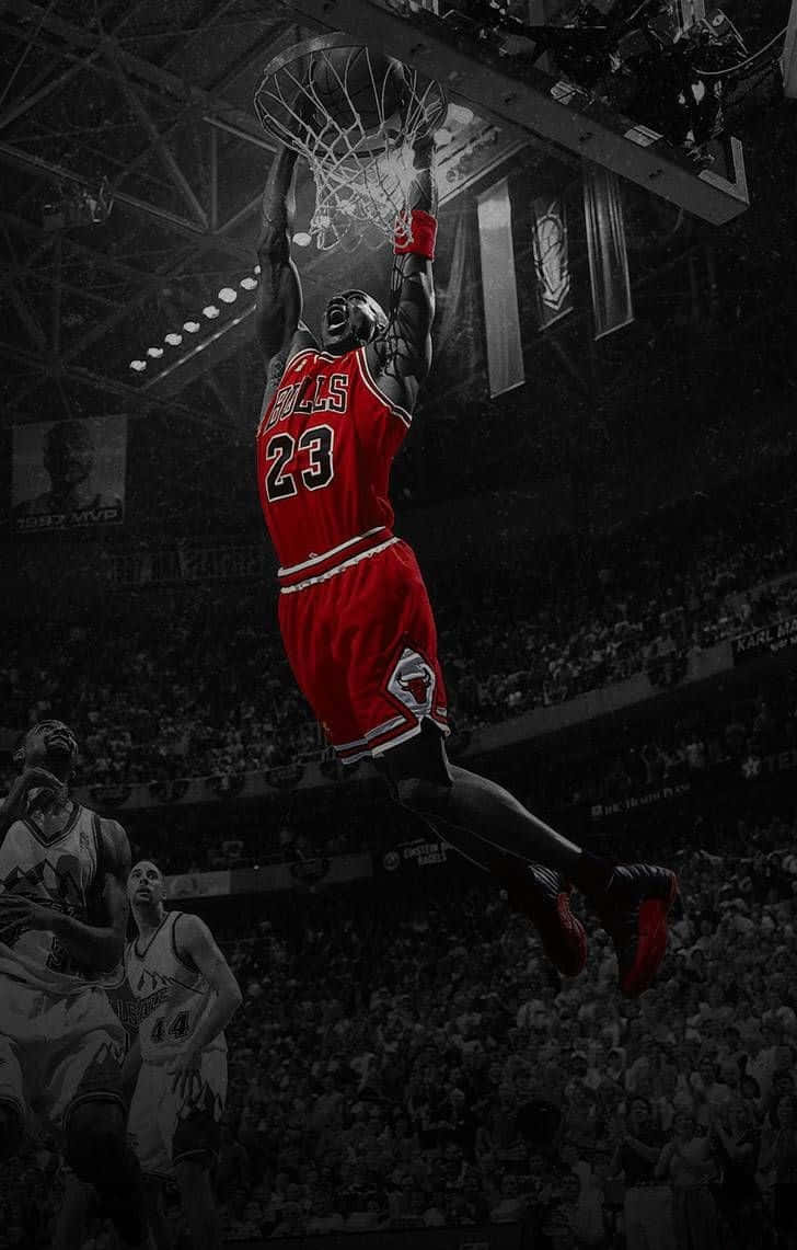 Basketball Michael Jordan Slam Dunk Background