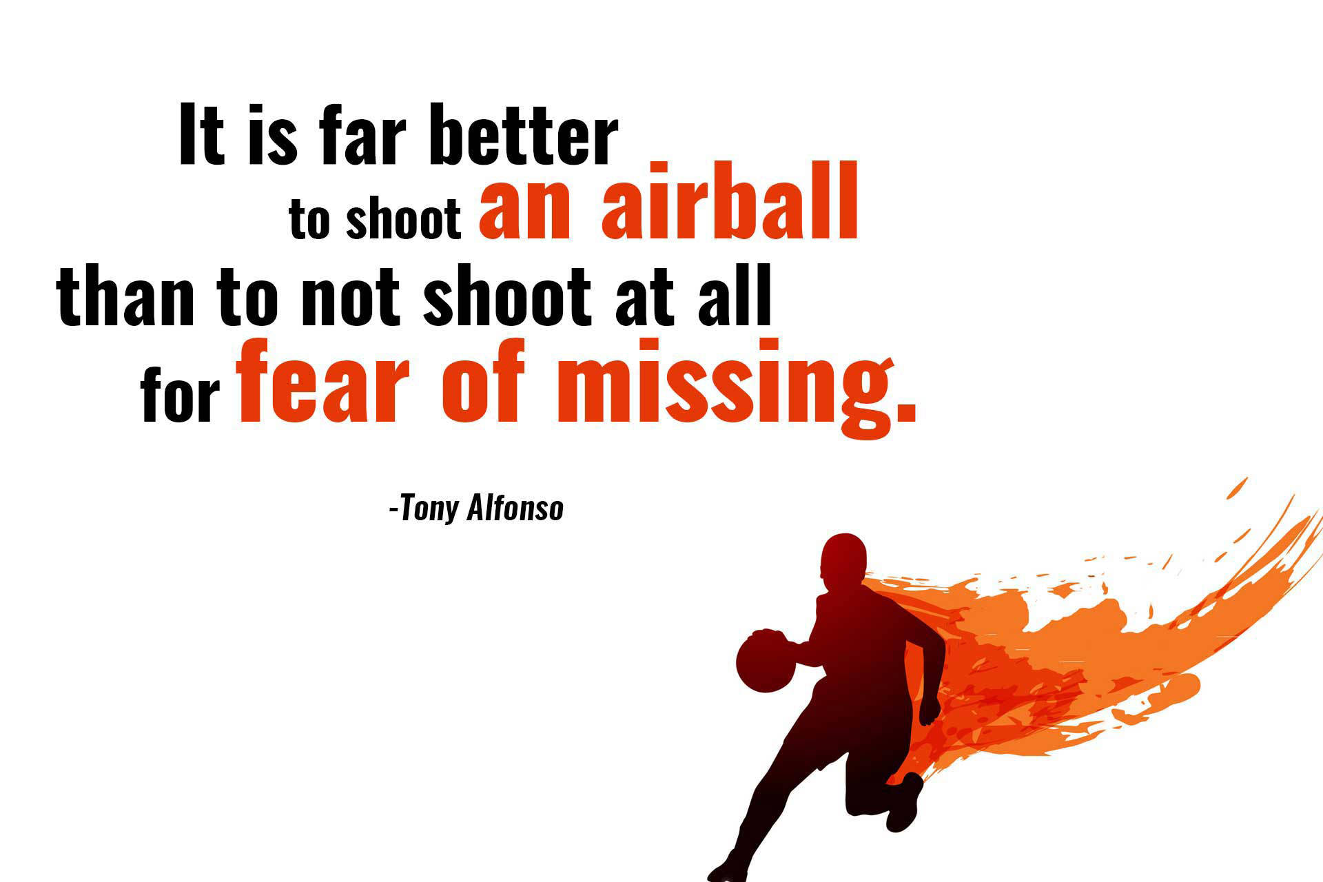Basketball Motivation Fear Of Missing Quote Background
