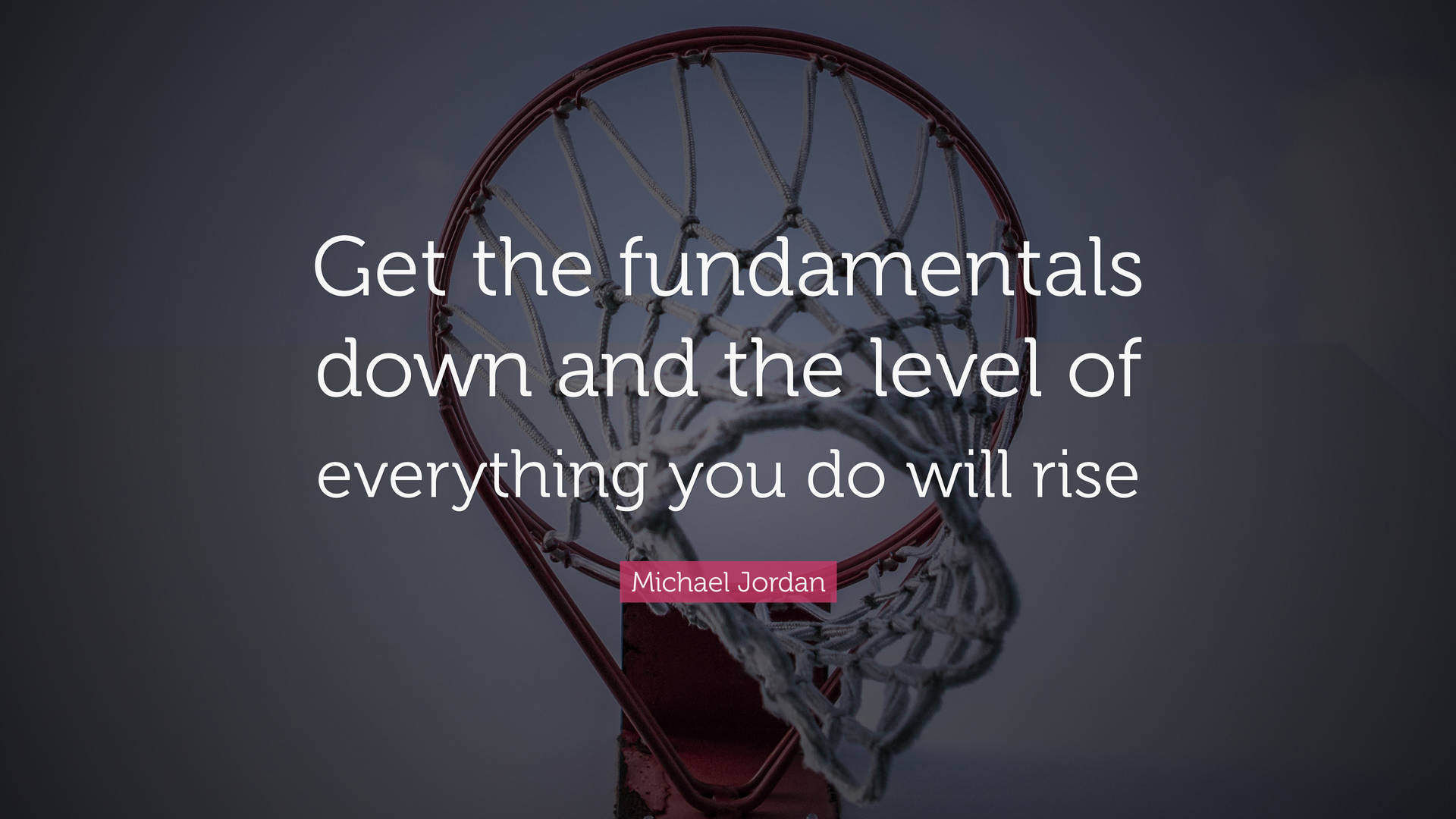 Basketball Motivation Fundamentals Jordan Quote Background