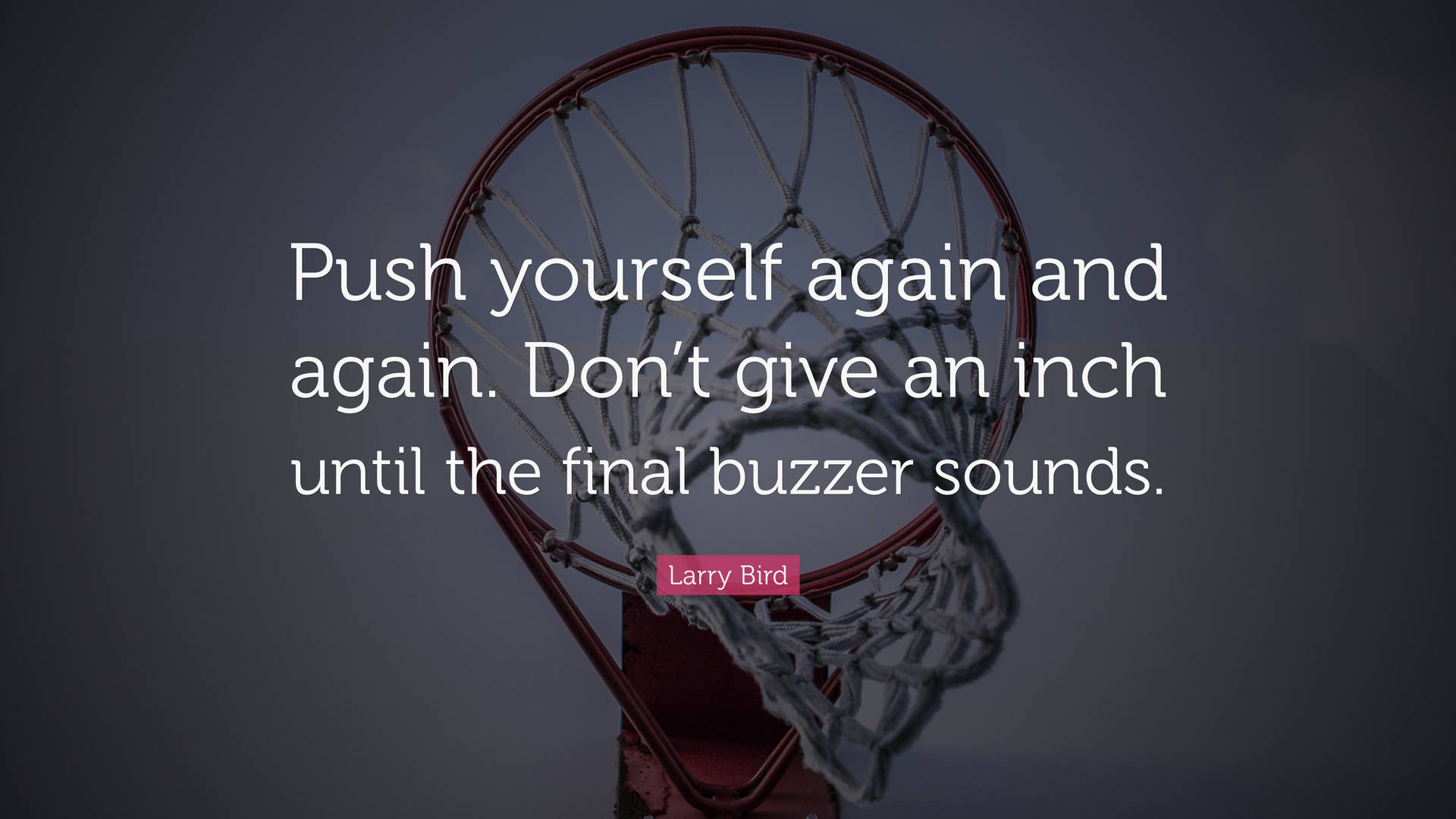 Basketball Motivation Push Yourself Quote Background