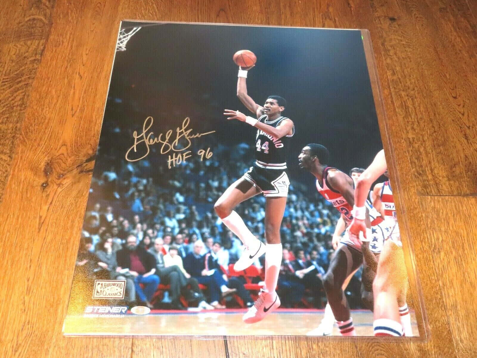 Basketball Poster George Gervin Signature Background