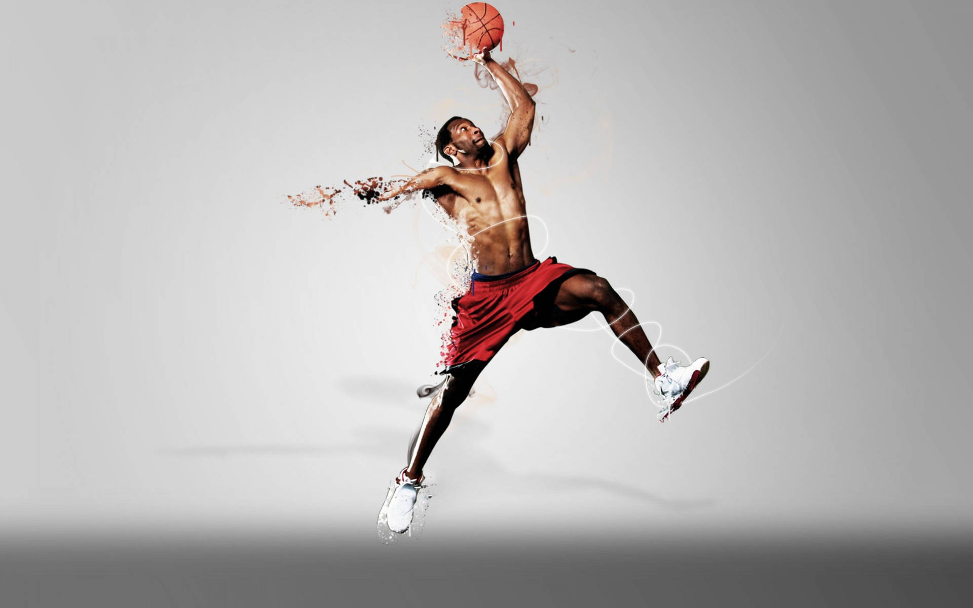 Basketball Sports Disintegration Effect Background