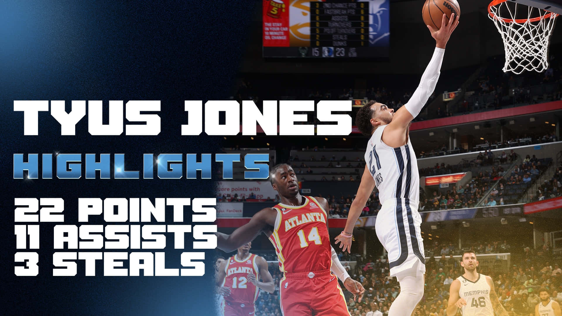 Basketball Star Tyus Jones Highlights Background