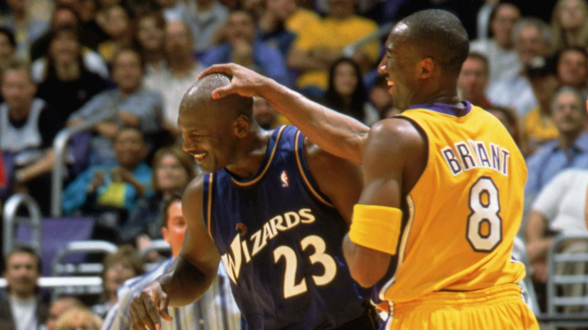 Basketball Stars Kobe Bryant And Michael Jordan Fun Photograph Background