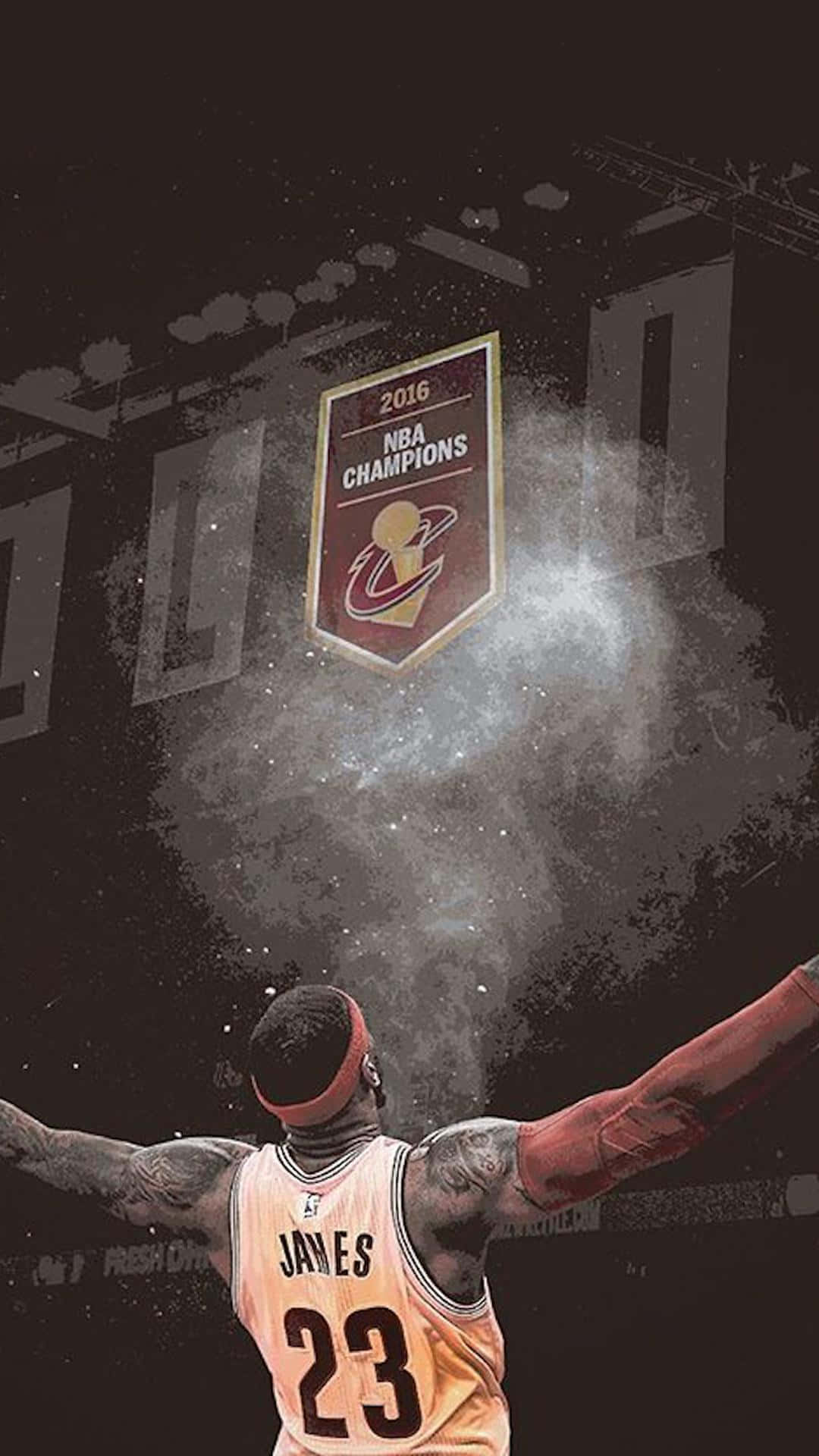Basketball Superstar Lebron James Using His Iphone Background