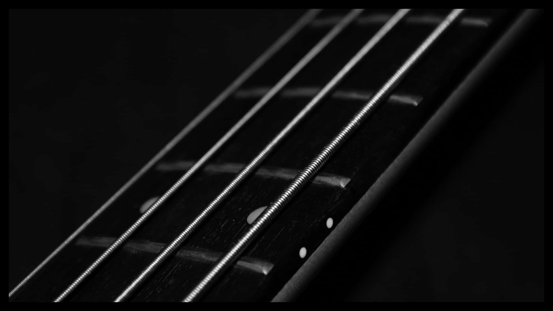 Bass Guitar Black String Chord Desktop Background