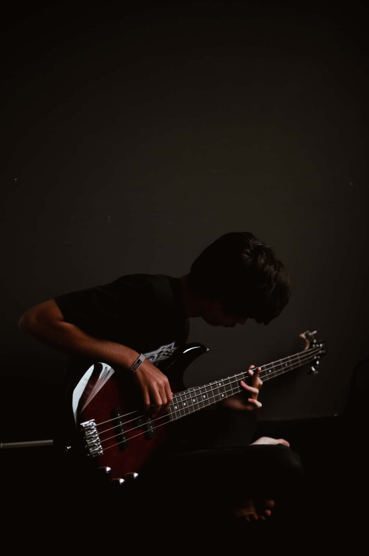 Bass Guitar Play Boy Dark Mobile