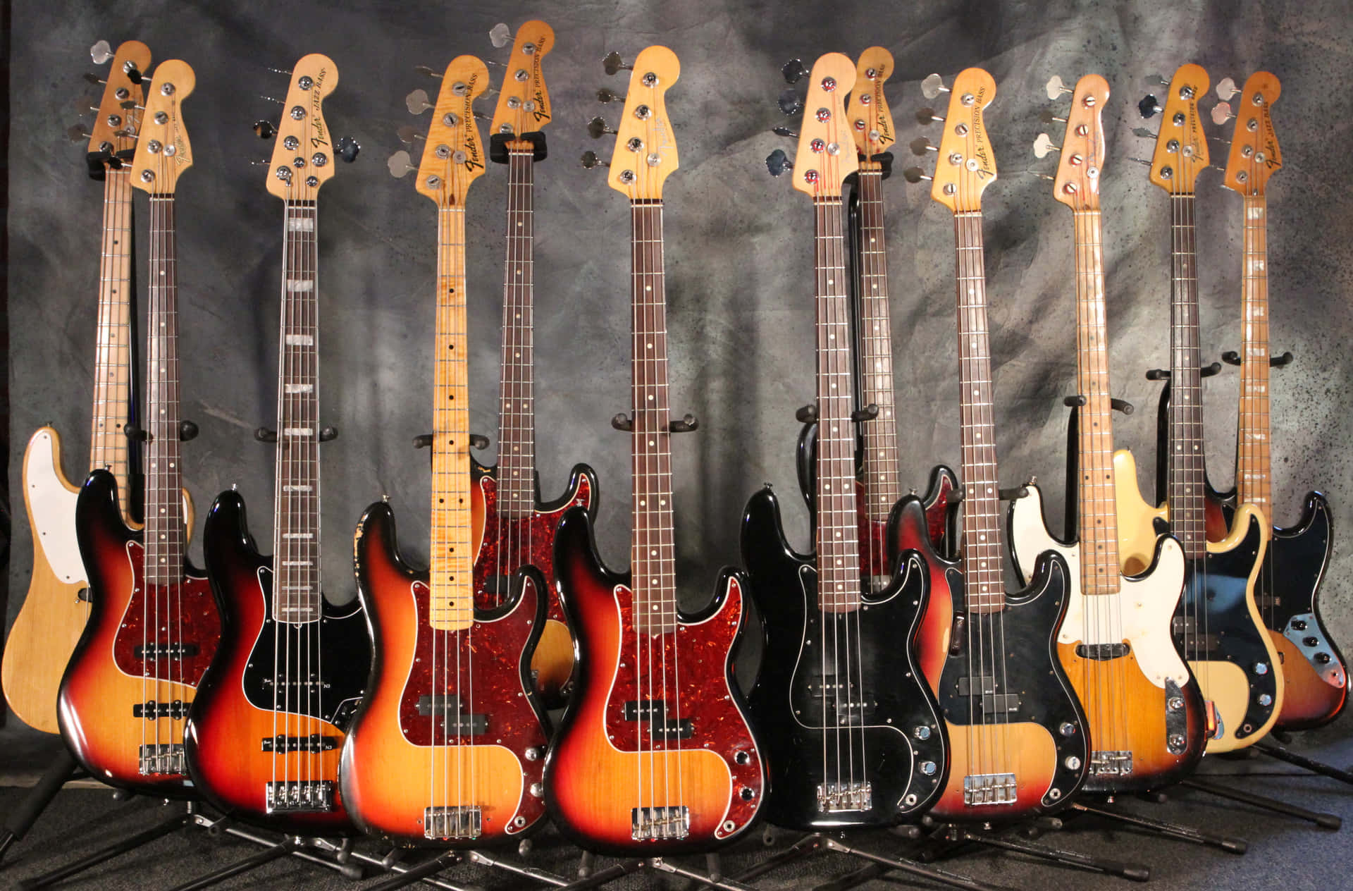 Bass Guitar Wooden Collection Desktop