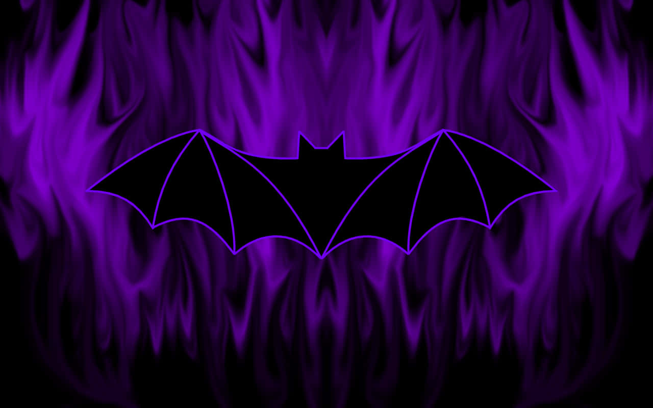 Bat Purple Fire Art Background