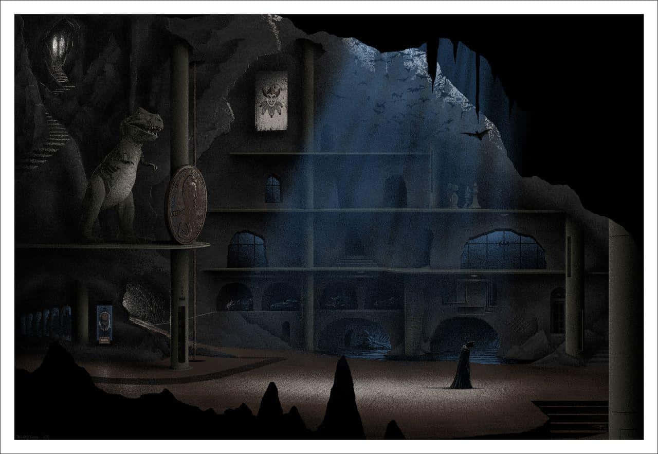 Batcave Shelf Background