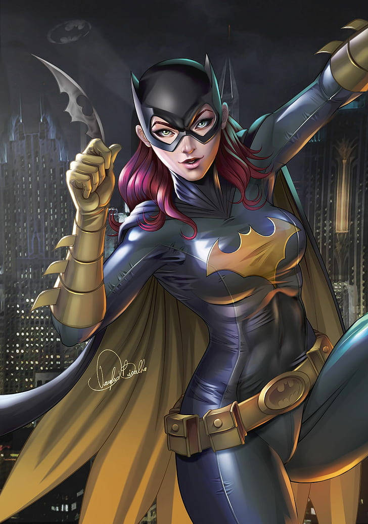 Batgirl Posing For Batman Arkham Knight Iphone Background