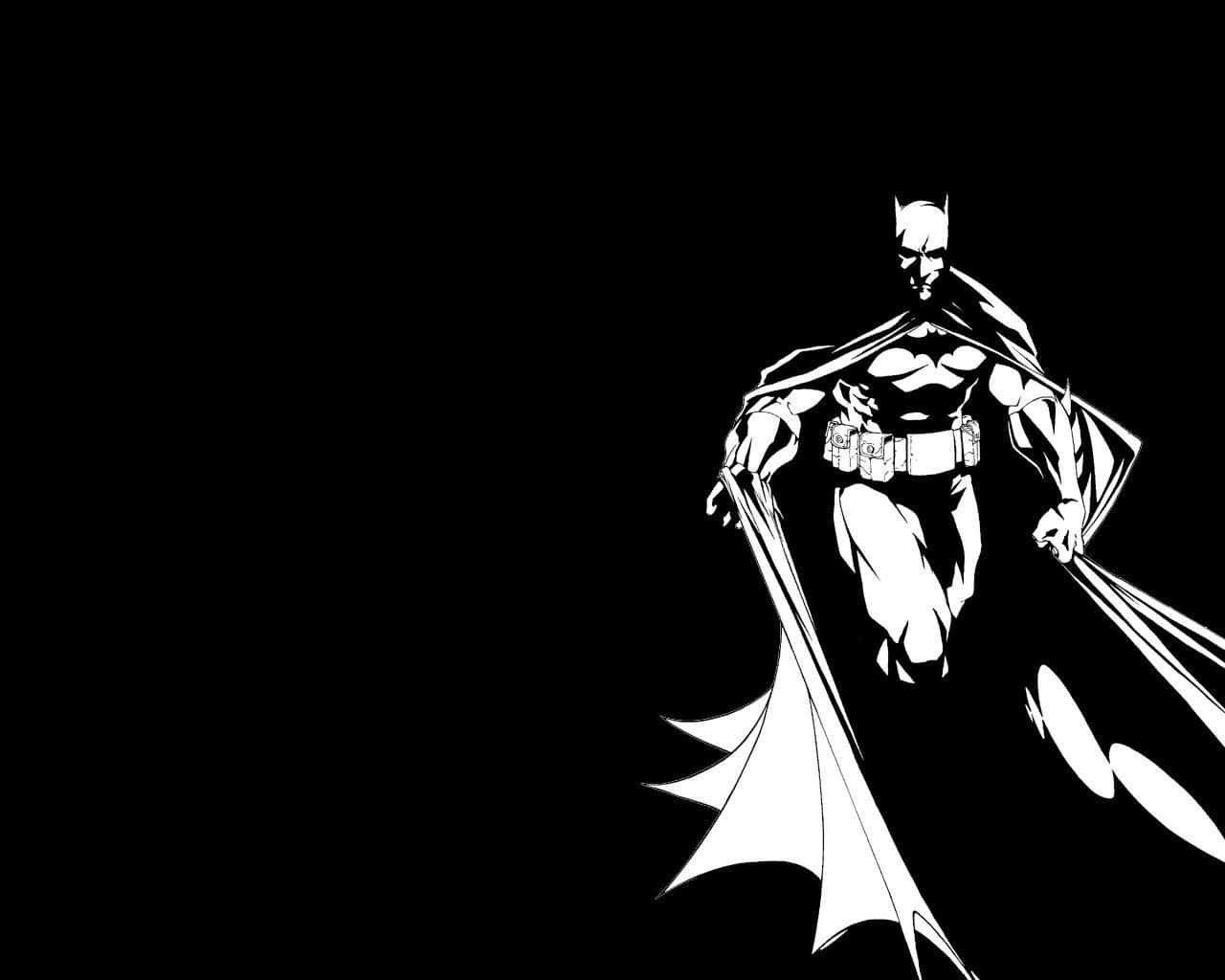 Batman Aesthetic Black And White Digital Art Background