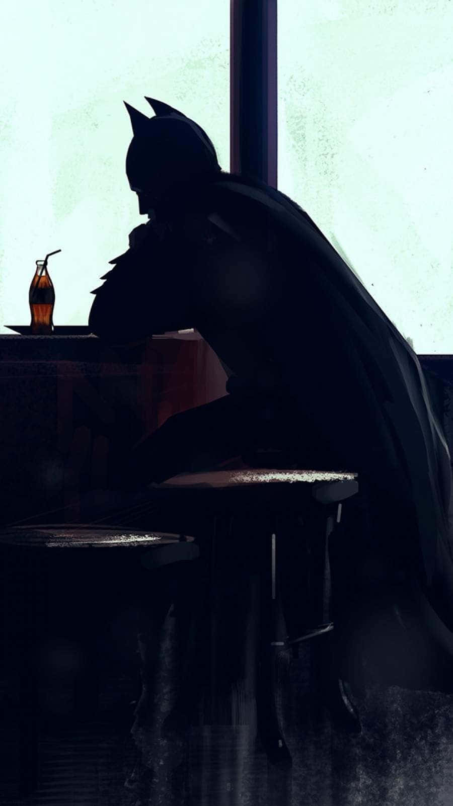 Batman Aesthetic Relaxing In Bar