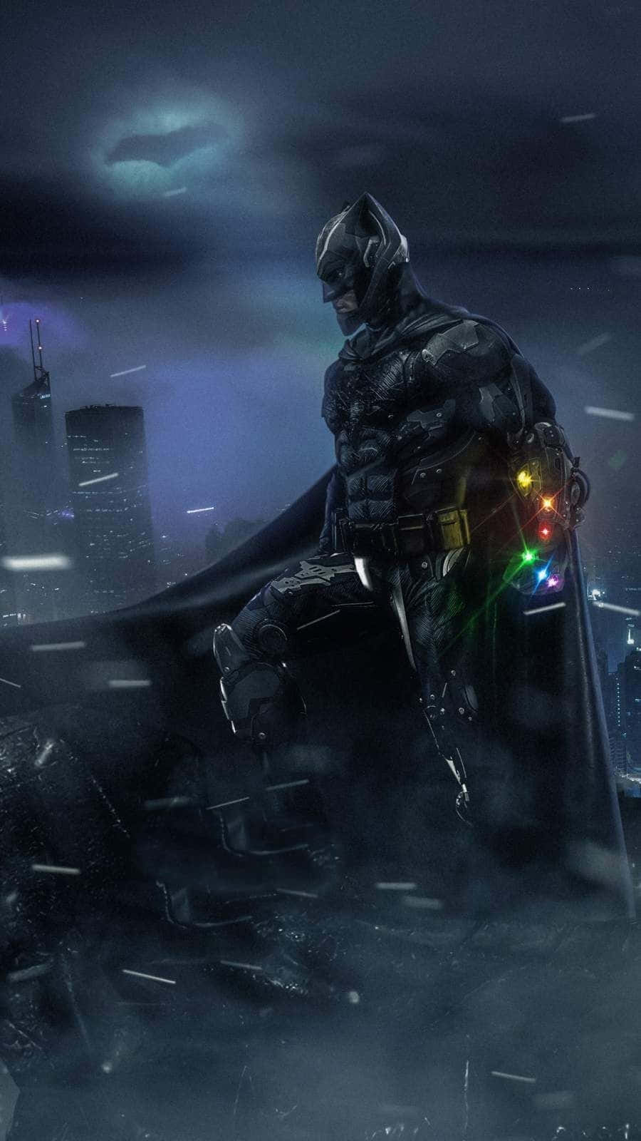 Batman Aesthetic Wearing Infinity Gauntlet