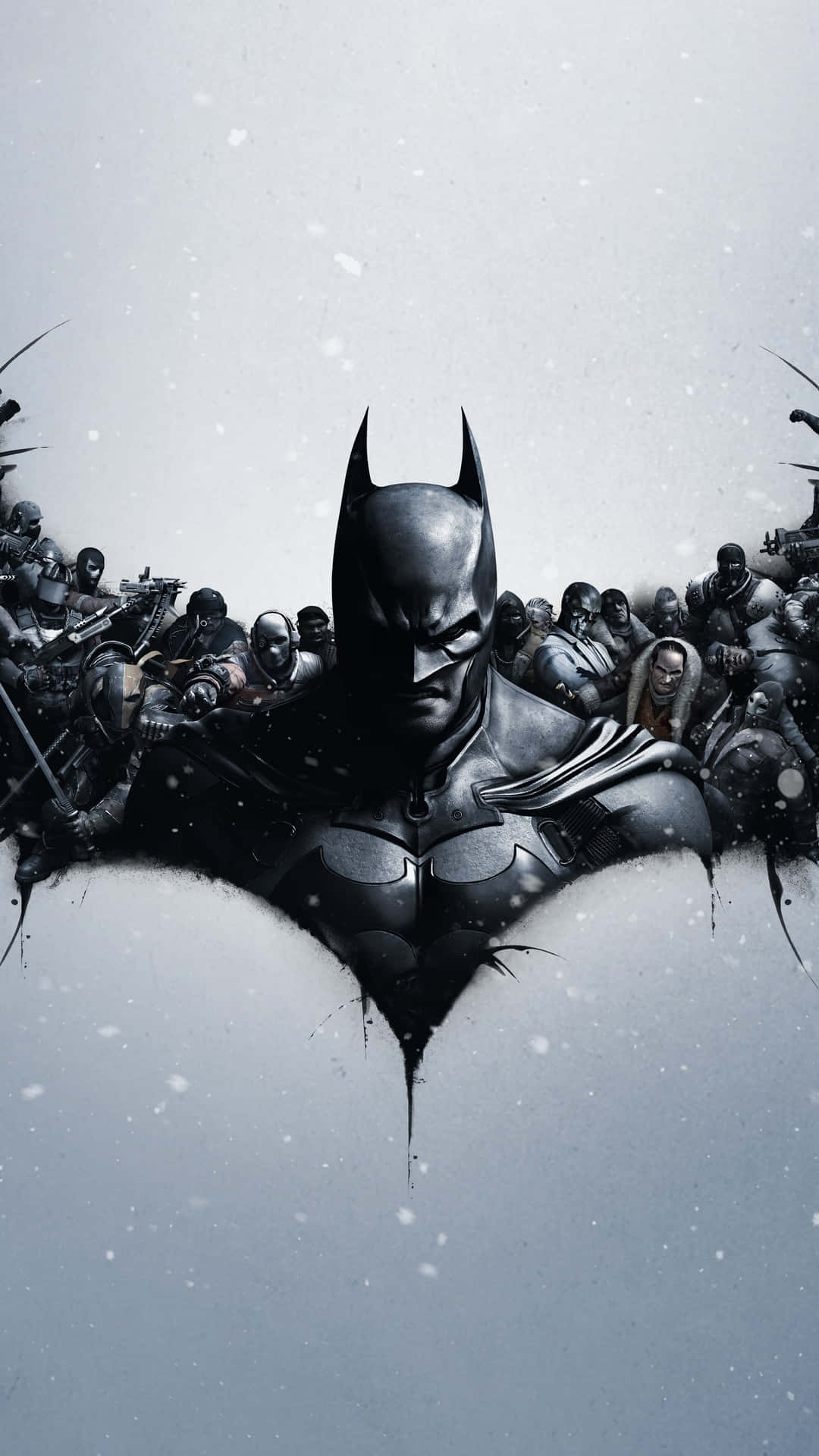 Batman Amidst Arkham Enemies