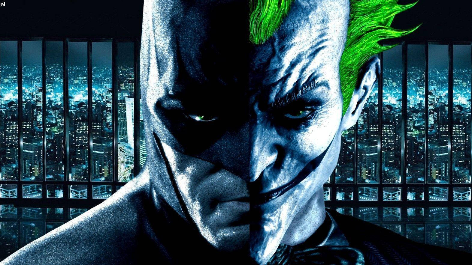 Batman And Joker Face Background