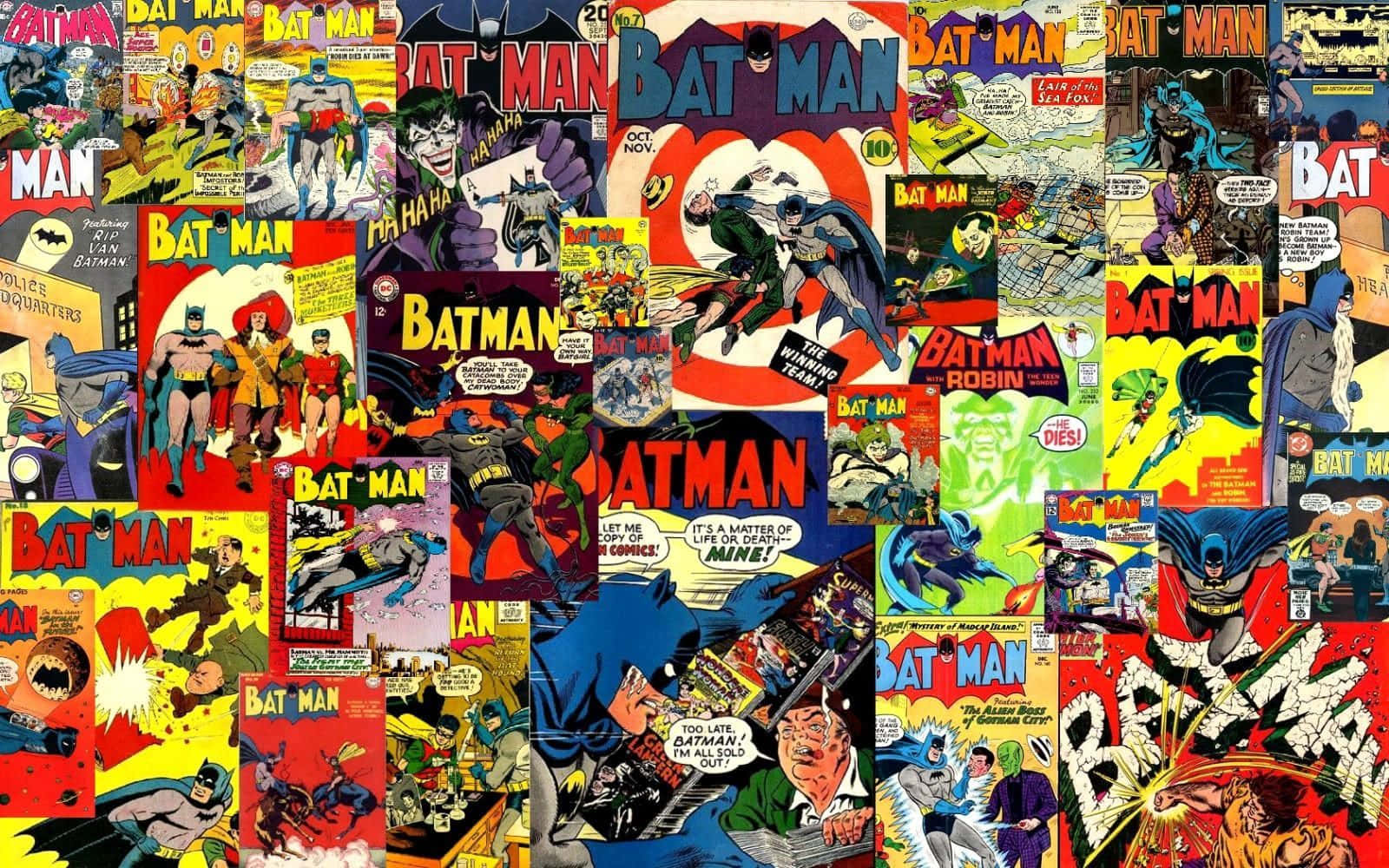 Batman And Robin Superhero Collage Background