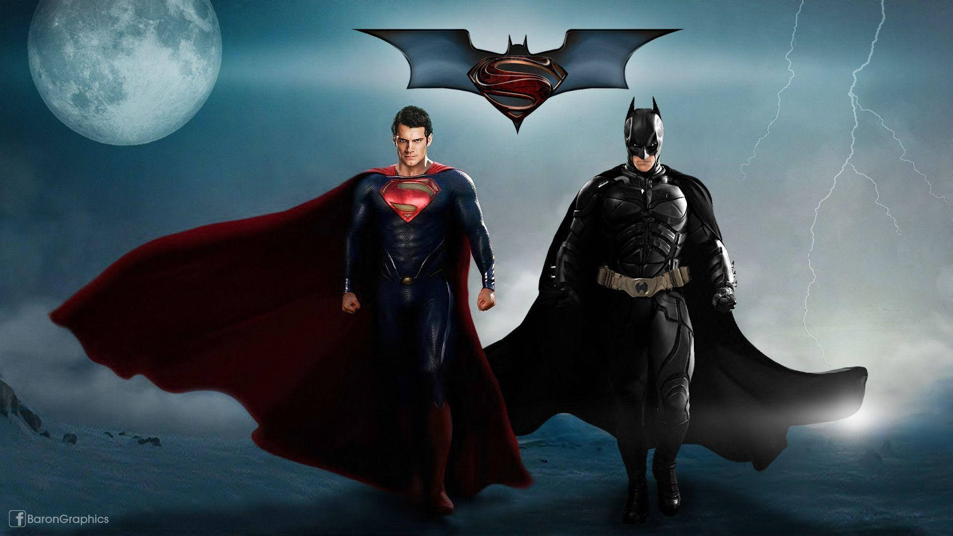 Batman And Superman Logo Background