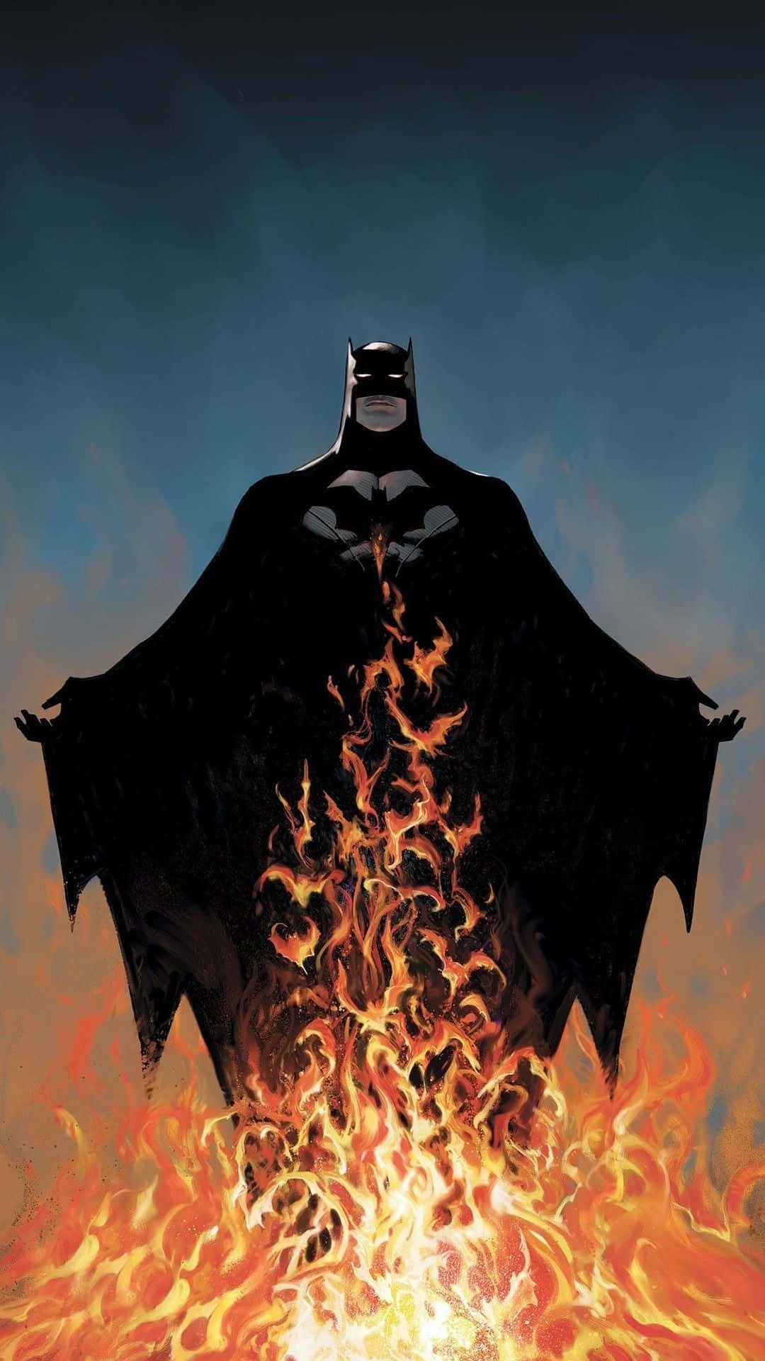 Batman Android Fire Digital Art Background