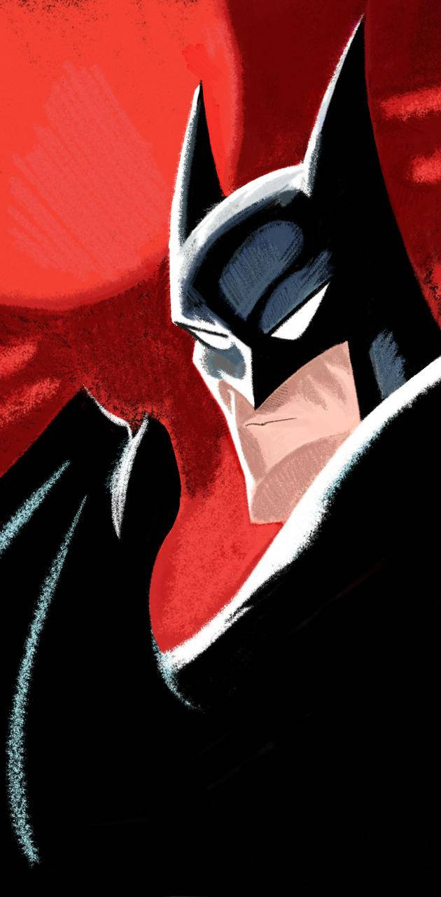 Batman Animated Cartoon Art Portrait Mobile Background