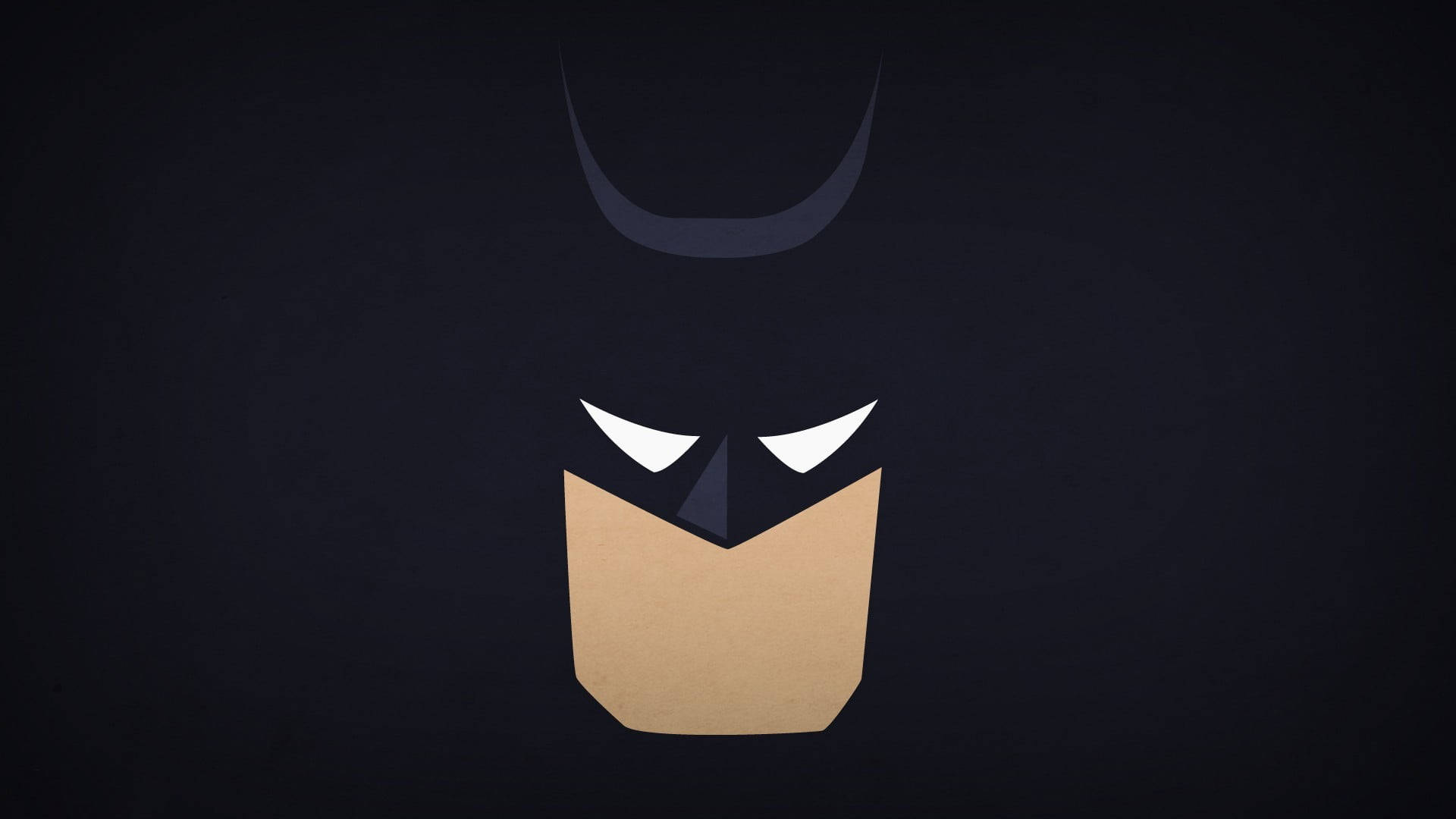 Batman Animated Minimal Face Art Desktop Background