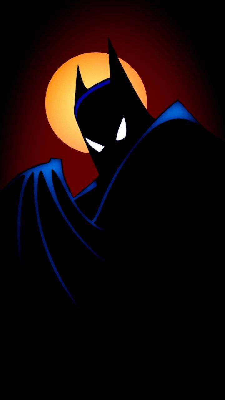 Batman Animated Minimalist Design Mobile Background