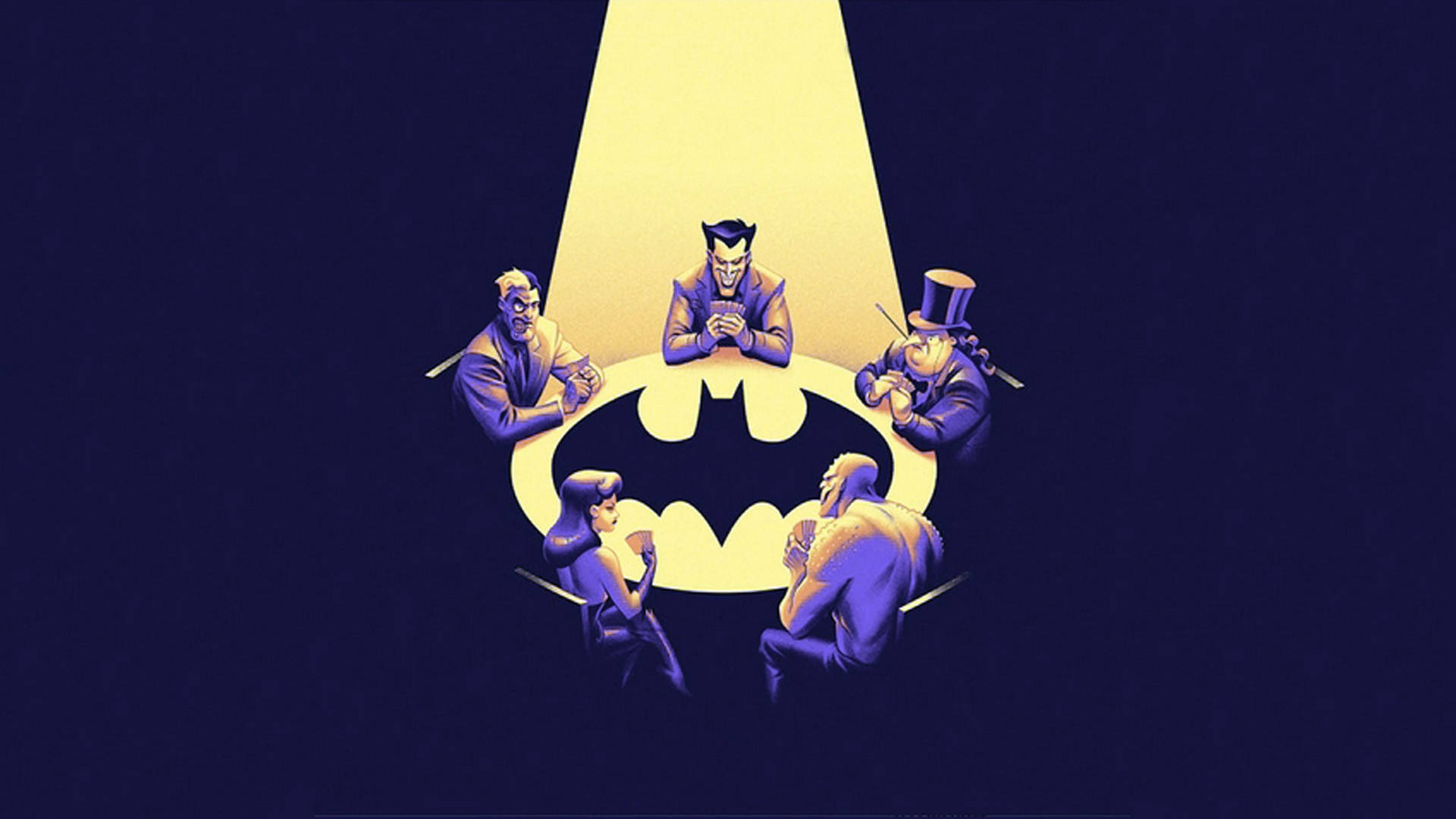 Batman Animated Spotlight Villain Desktop Background