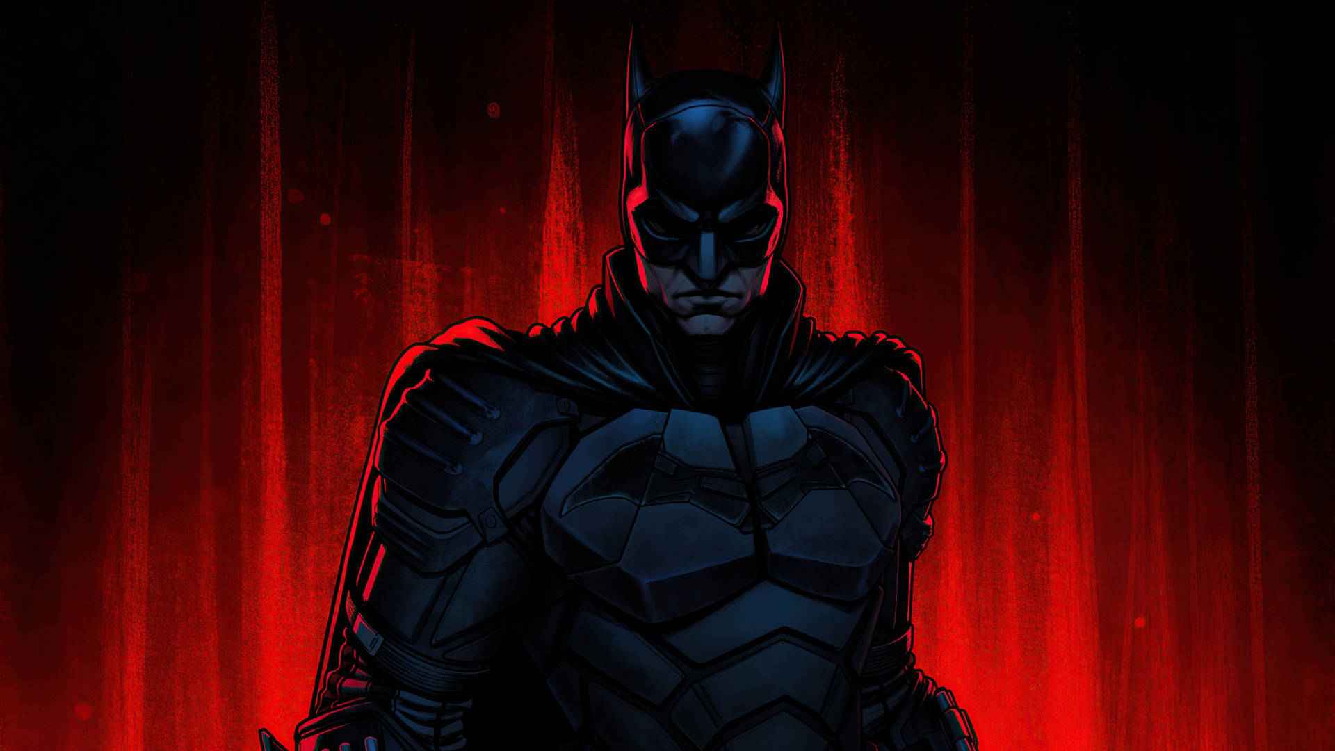 Batman Animated Strong Red Desktop